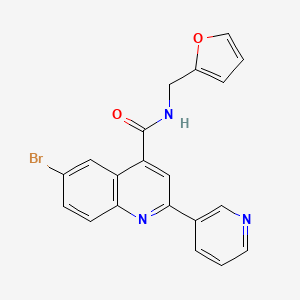 molecular formula C20H14BrN3O2 B3605204 6-bromo-N-(2-furylmethyl)-2-(3-pyridinyl)-4-quinolinecarboxamide 