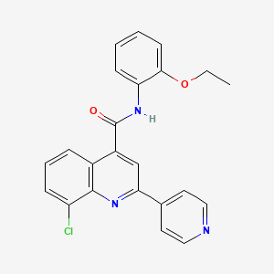 molecular formula C23H18ClN3O2 B3605212 8-chloro-N-(2-ethoxyphenyl)-2-(4-pyridinyl)-4-quinolinecarboxamide 