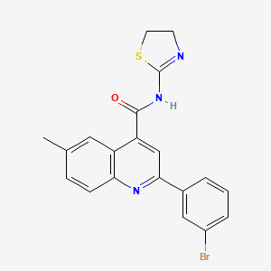 2-(3-bromophenyl)-N-(4,5-dihydro-1,3-thiazol-2-yl)-6-methyl-4-quinolinecarboxamide