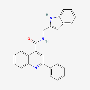 molecular formula C25H19N3O B3605231 N-(1H-indol-2-ylmethyl)-2-phenyl-4-quinolinecarboxamide 