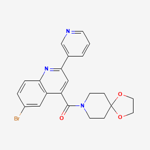 6-bromo-4-(1,4-dioxa-8-azaspiro[4.5]dec-8-ylcarbonyl)-2-(3-pyridinyl)quinoline