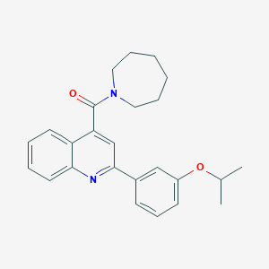 molecular formula C25H28N2O2 B3605285 4-(1-azepanylcarbonyl)-2-(3-isopropoxyphenyl)quinoline 
