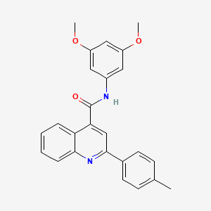 molecular formula C25H22N2O3 B3605299 N-(3,5-dimethoxyphenyl)-2-(4-methylphenyl)-4-quinolinecarboxamide 