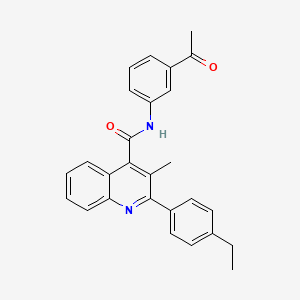 N-(3-acetylphenyl)-2-(4-ethylphenyl)-3-methyl-4-quinolinecarboxamide