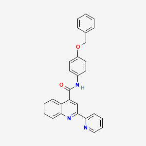 molecular formula C28H21N3O2 B3605337 N-[4-(benzyloxy)phenyl]-2-(2-pyridinyl)-4-quinolinecarboxamide 