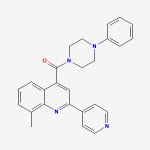 molecular formula C26H24N4O B3605350 8-methyl-4-[(4-phenyl-1-piperazinyl)carbonyl]-2-(4-pyridinyl)quinoline 