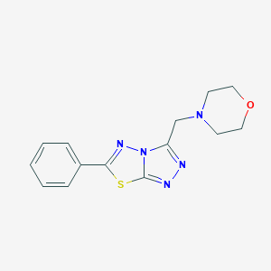 molecular formula C14H15N5OS B360536 3-(4-Morpholinylmethyl)-6-phenyl[1,2,4]triazolo[3,4-b][1,3,4]thiadiazole CAS No. 170457-36-0