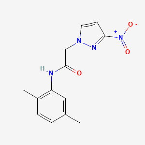 molecular formula C13H14N4O3 B3605403 N-(2,5-dimethylphenyl)-2-(3-nitro-1H-pyrazol-1-yl)acetamide 