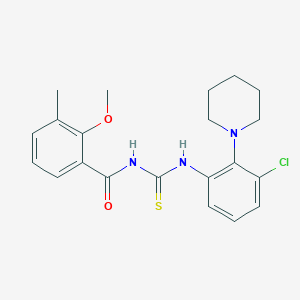 N-({[3-chloro-2-(1-piperidinyl)phenyl]amino}carbonothioyl)-2-methoxy-3-methylbenzamide