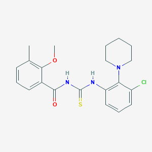 molecular formula C21H24ClN3O2S B3605441 N-({[3-chloro-2-(1-piperidinyl)phenyl]amino}carbonothioyl)-2-methoxy-3-methylbenzamide 