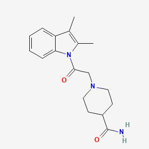 molecular formula C18H23N3O2 B3605468 1-[2-(2,3-dimethyl-1H-indol-1-yl)-2-oxoethyl]-4-piperidinecarboxamide 