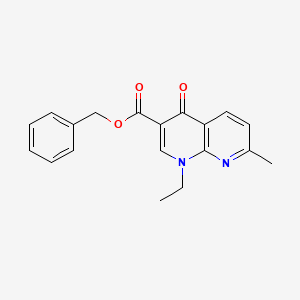 molecular formula C19H18N2O3 B3605480 benzyl 1-ethyl-7-methyl-4-oxo-1,4-dihydro-1,8-naphthyridine-3-carboxylate 