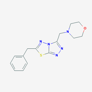 molecular formula C15H17N5OS B360550 6-Benzyl-3-(4-morpholinylmethyl)[1,2,4]triazolo[3,4-b][1,3,4]thiadiazole CAS No. 170457-42-8
