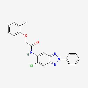 molecular formula C21H17ClN4O2 B3605519 N-(6-chloro-2-phenyl-2H-1,2,3-benzotriazol-5-yl)-2-(2-methylphenoxy)acetamide 