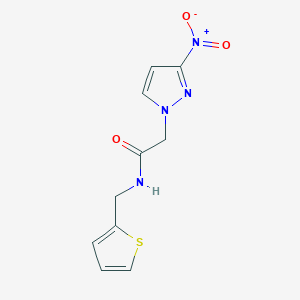 molecular formula C10H10N4O3S B3605524 2-(3-nitro-1H-pyrazol-1-yl)-N-(2-thienylmethyl)acetamide 