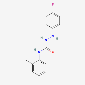 molecular formula C14H14FN3O B3605558 2-(4-fluorophenyl)-N-(2-methylphenyl)hydrazinecarboxamide 