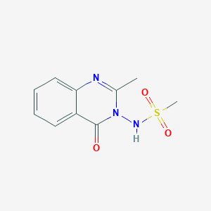 molecular formula C10H11N3O3S B3605576 N-(2-methyl-4-oxo-3(4H)-quinazolinyl)methanesulfonamide 