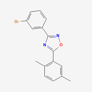 molecular formula C16H13BrN2O B3605590 3-(3-bromophenyl)-5-(2,5-dimethylphenyl)-1,2,4-oxadiazole 