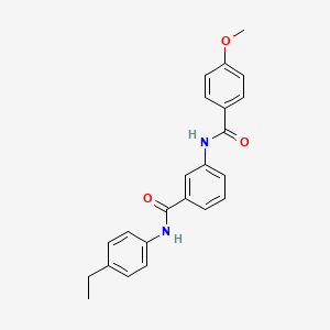 molecular formula C23H22N2O3 B3605616 N-(4-ethylphenyl)-3-[(4-methoxybenzoyl)amino]benzamide 