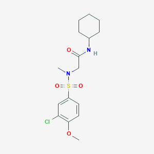 N~2~-[(3-chloro-4-methoxyphenyl)sulfonyl]-N~1~-cyclohexyl-N~2~-methylglycinamide