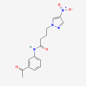 N-(3-acetylphenyl)-4-(4-nitro-1H-pyrazol-1-yl)butanamide