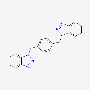 molecular formula C20H16N6 B3605647 1,1'-[1,4-phenylenebis(methylene)]bis-1H-1,2,3-benzotriazole 