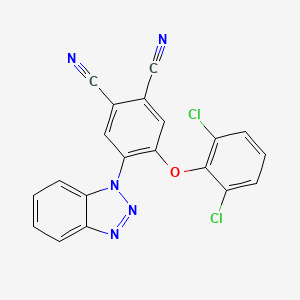 molecular formula C20H9Cl2N5O B3605651 4-(1H-1,2,3-benzotriazol-1-yl)-5-(2,6-dichlorophenoxy)phthalonitrile 