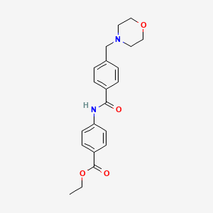 molecular formula C21H24N2O4 B3605652 ethyl 4-{[4-(4-morpholinylmethyl)benzoyl]amino}benzoate 