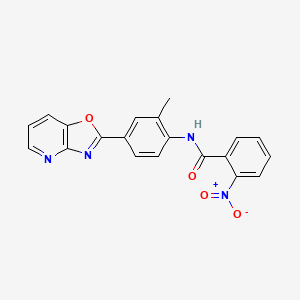 molecular formula C20H14N4O4 B3605669 N-(2-methyl-4-[1,3]oxazolo[4,5-b]pyridin-2-ylphenyl)-2-nitrobenzamide 