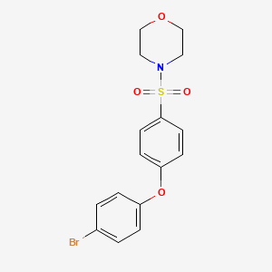 molecular formula C16H16BrNO4S B3605681 4-{[4-(4-bromophenoxy)phenyl]sulfonyl}morpholine 