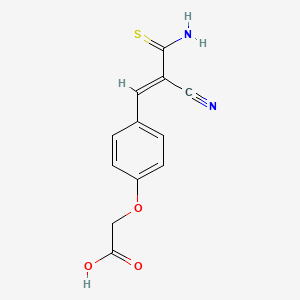 [4-(3-amino-2-cyano-3-thioxo-1-propen-1-yl)phenoxy]acetic acid