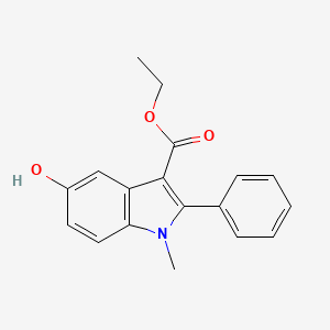 molecular formula C18H17NO3 B3605706 ethyl 5-hydroxy-1-methyl-2-phenyl-1H-indole-3-carboxylate 