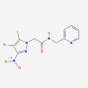 2-(4-bromo-5-methyl-3-nitro-1H-pyrazol-1-yl)-N-(2-pyridinylmethyl)acetamide