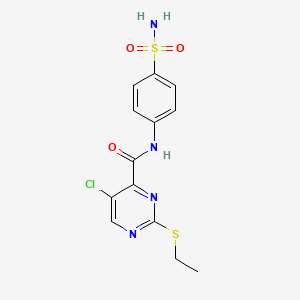 N-[4-(aminosulfonyl)phenyl]-5-chloro-2-(ethylthio)-4-pyrimidinecarboxamide