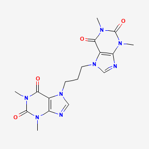 molecular formula C17H20N8O4 B3605762 7,7'-(1,3-propanediyl)bis(1,3-dimethyl-3,7-dihydro-1H-purine-2,6-dione) CAS No. 98408-18-5