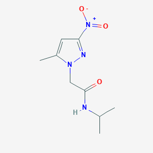molecular formula C9H14N4O3 B3605769 N-isopropyl-2-(5-methyl-3-nitro-1H-pyrazol-1-yl)acetamide 