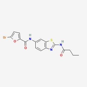 molecular formula C16H14BrN3O3S B3605794 5-bromo-N-[2-(butyrylamino)-1,3-benzothiazol-6-yl]-2-furamide 