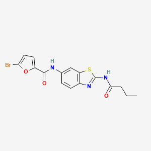 5-bromo-N-[2-(butyrylamino)-1,3-benzothiazol-6-yl]-2-furamide