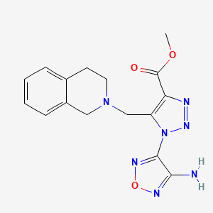 molecular formula C16H17N7O3 B3605798 methyl 1-(4-amino-1,2,5-oxadiazol-3-yl)-5-(3,4-dihydro-2(1H)-isoquinolinylmethyl)-1H-1,2,3-triazole-4-carboxylate 