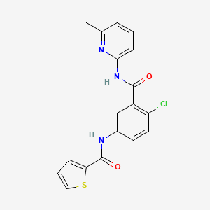 molecular formula C18H14ClN3O2S B3605828 N-(4-chloro-3-{[(6-methyl-2-pyridinyl)amino]carbonyl}phenyl)-2-thiophenecarboxamide 