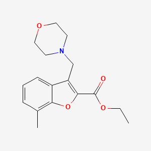 molecular formula C17H21NO4 B3605834 ethyl 7-methyl-3-(4-morpholinylmethyl)-1-benzofuran-2-carboxylate 