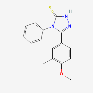 molecular formula C16H15N3OS B3605843 5-(4-methoxy-3-methylphenyl)-4-phenyl-4H-1,2,4-triazole-3-thiol 