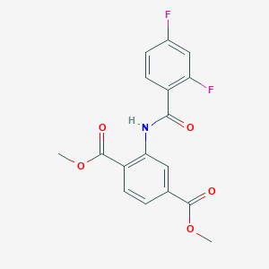molecular formula C17H13F2NO5 B360589 Dimethyl 2-[(2,4-difluorobenzoyl)amino]terephthalate CAS No. 923918-94-9