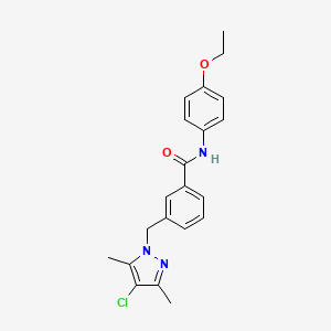 3-[(4-chloro-3,5-dimethyl-1H-pyrazol-1-yl)methyl]-N-(4-ethoxyphenyl)benzamide