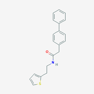 molecular formula C20H19NOS B360590 2-[1,1'-biphenyl]-4-yl-N-[2-(2-thienyl)ethyl]acetamide CAS No. 1111491-98-5
