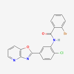 molecular formula C19H11BrClN3O2 B3605919 2-bromo-N-(2-chloro-5-[1,3]oxazolo[4,5-b]pyridin-2-ylphenyl)benzamide 