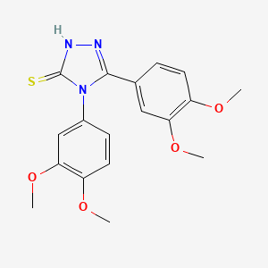 molecular formula C18H19N3O4S B3605926 4,5-bis(3,4-dimethoxyphenyl)-4H-1,2,4-triazole-3-thiol 
