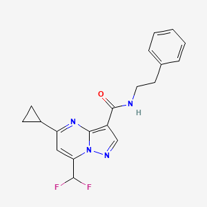 5-cyclopropyl-7-(difluoromethyl)-N-(2-phenylethyl)pyrazolo[1,5-a]pyrimidine-3-carboxamide