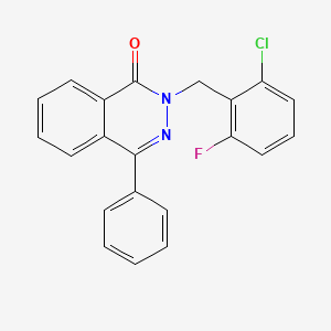 molecular formula C21H14ClFN2O B3605985 2-(2-chloro-6-fluorobenzyl)-4-phenyl-1(2H)-phthalazinone 