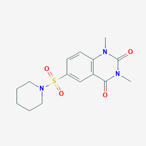 molecular formula C15H19N3O4S B3605990 1,3-dimethyl-6-(1-piperidinylsulfonyl)-2,4(1H,3H)-quinazolinedione 